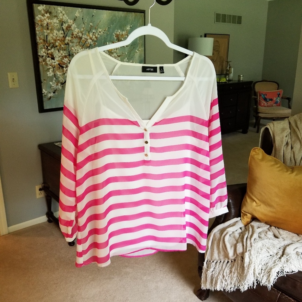 Sheer Blouse w/Attached Camisole